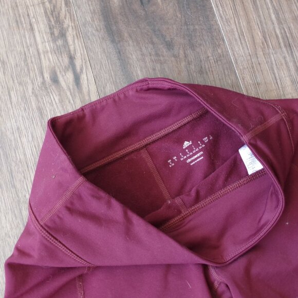 Brugundy Adidas Climawarm Athlectic Pants - Picture 3 of 5